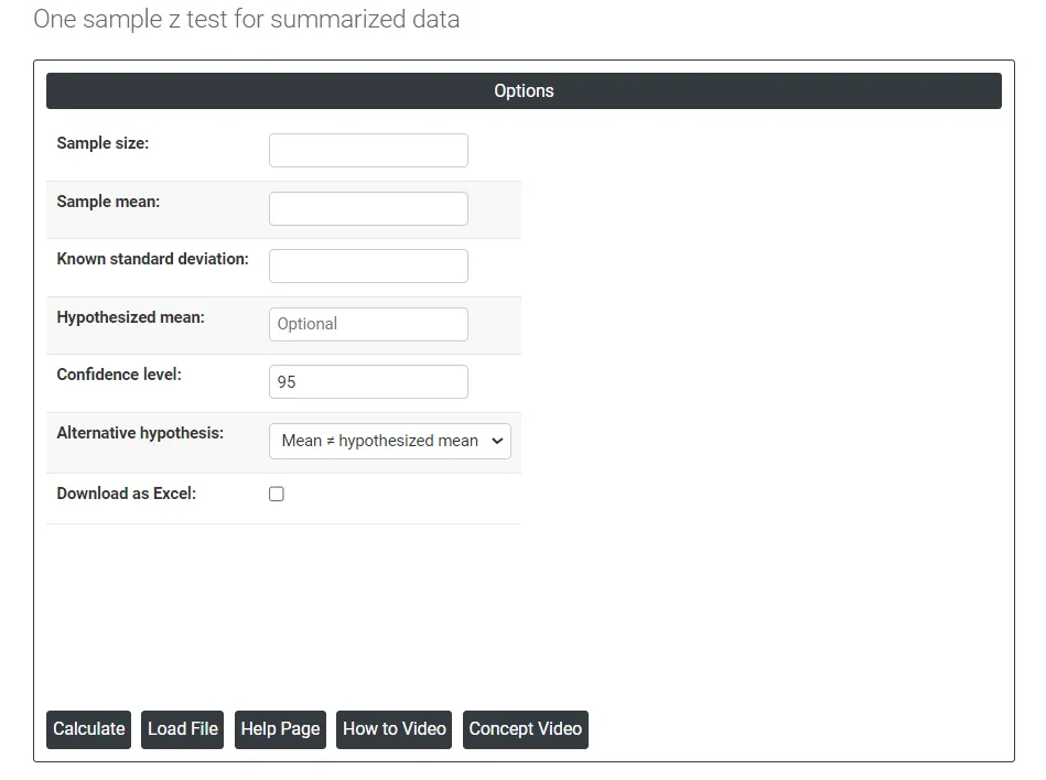 One sample z-test — figure 6