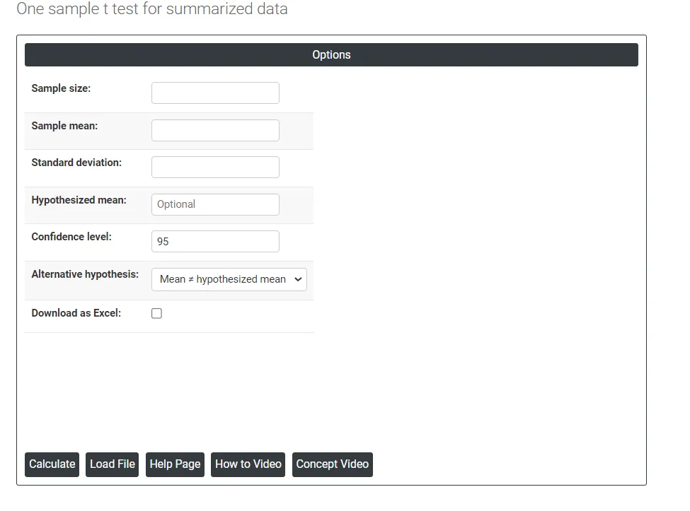 One sample t test — figure 6