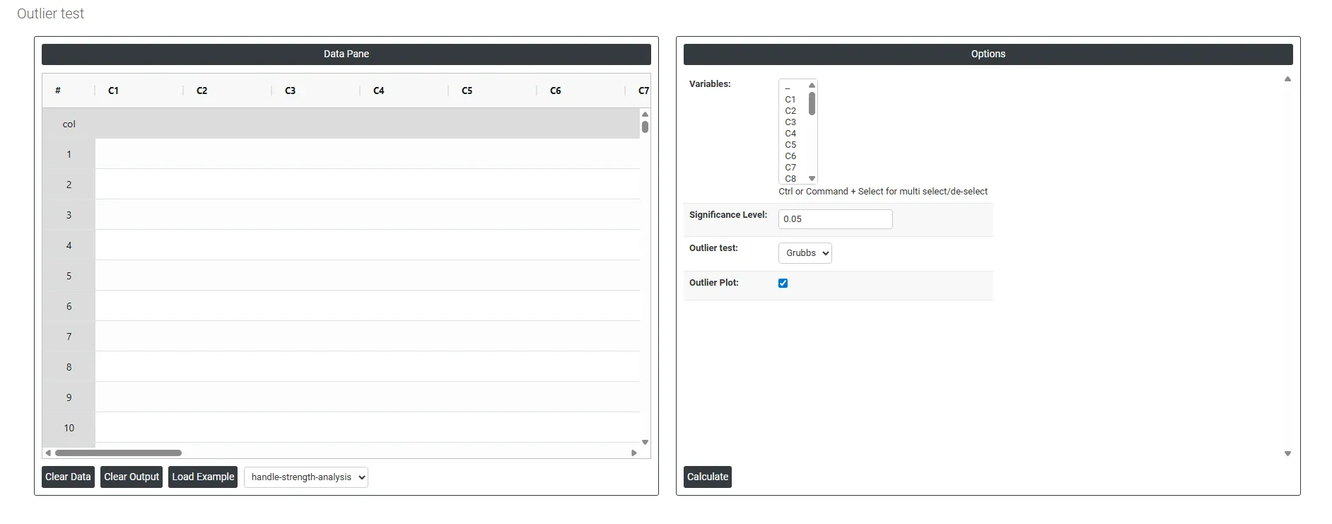 Outlier test — figure 5
