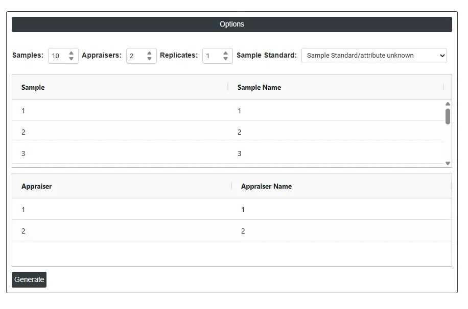 Create Attribute Agreement Worksheet — figure 1