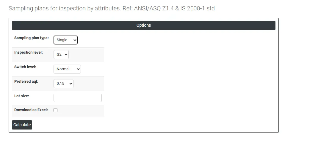 Attribute AQL Sampling Plans — figure 3