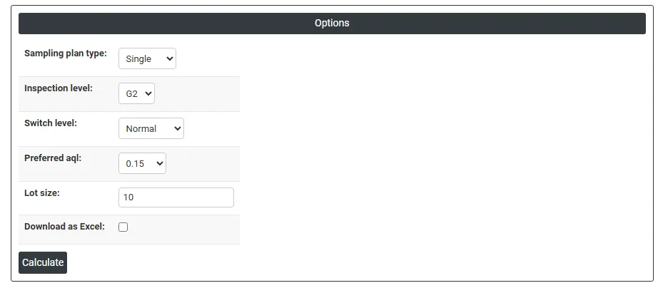 Attribute AQL Sampling Plans — figure 1