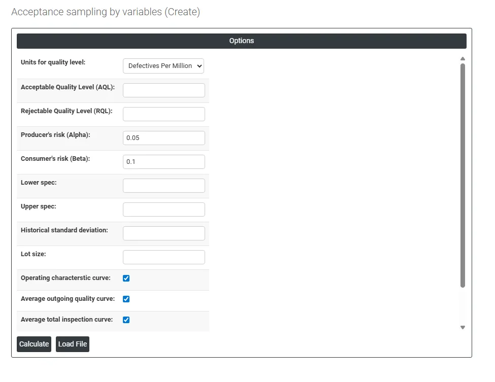 Create variable acceptance sampling — figure 4