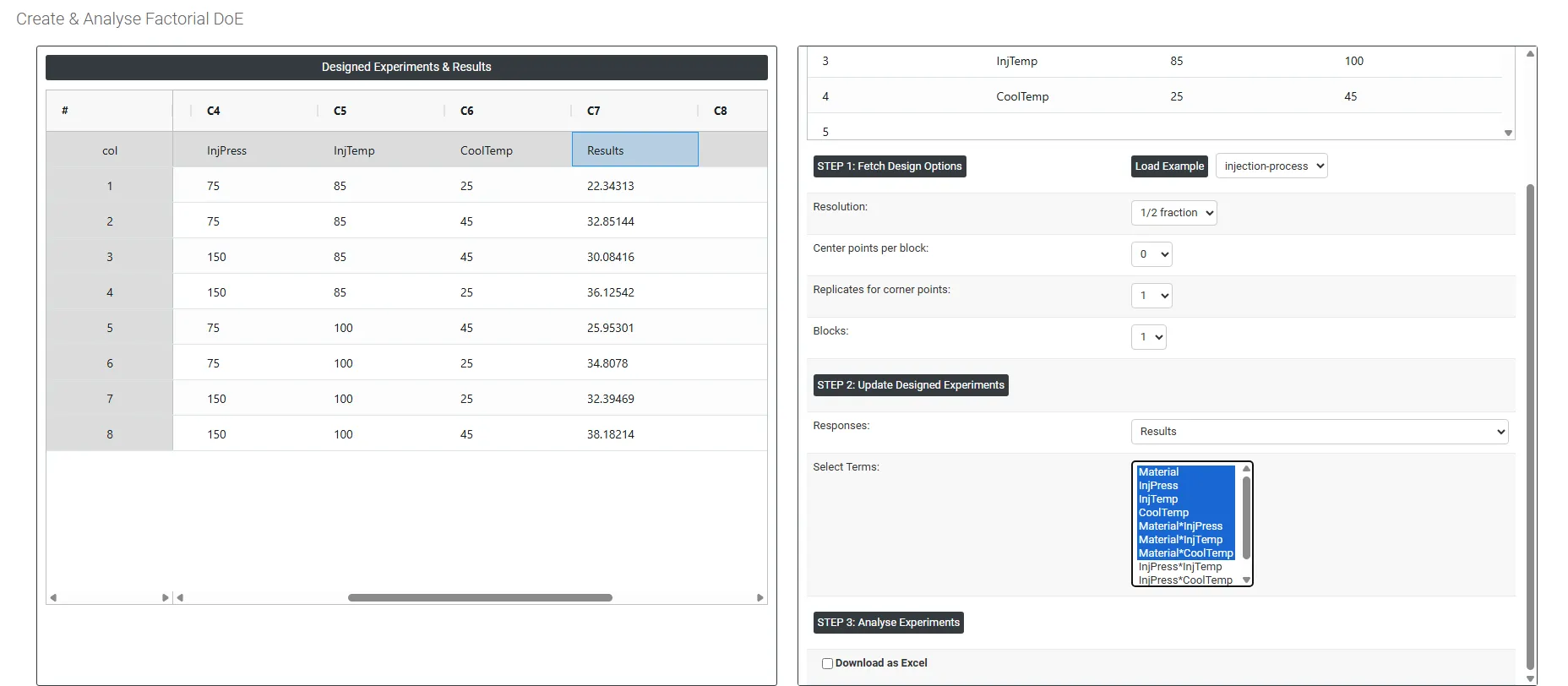 Create & Analyse Factorial DOE — figure 2